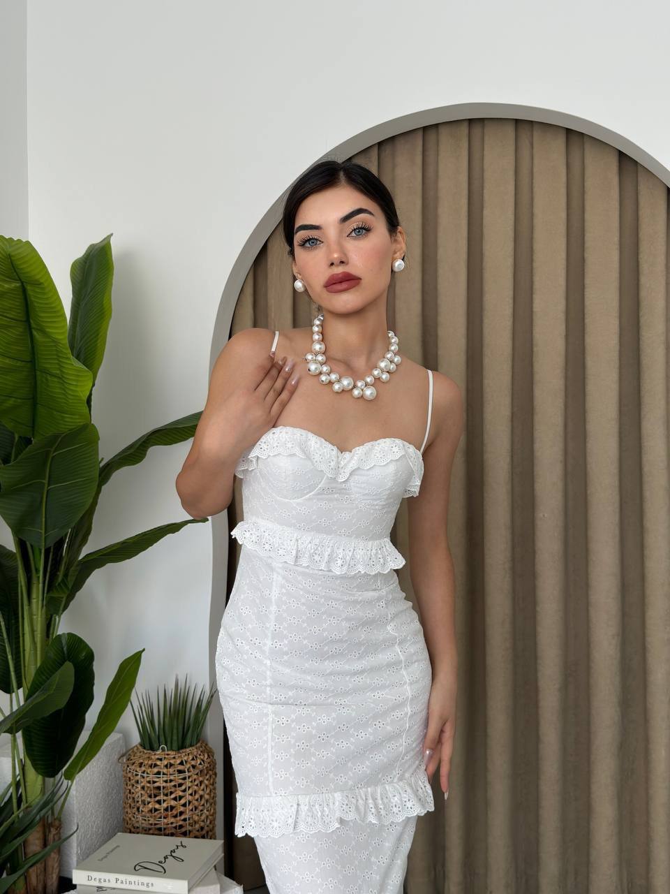 WHITE CROCHET DRESS