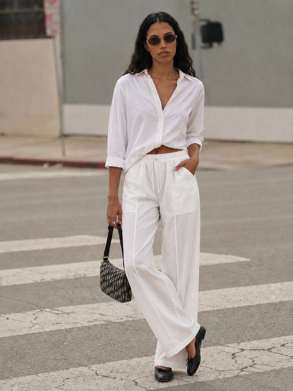 WHITE LINEN PANTS