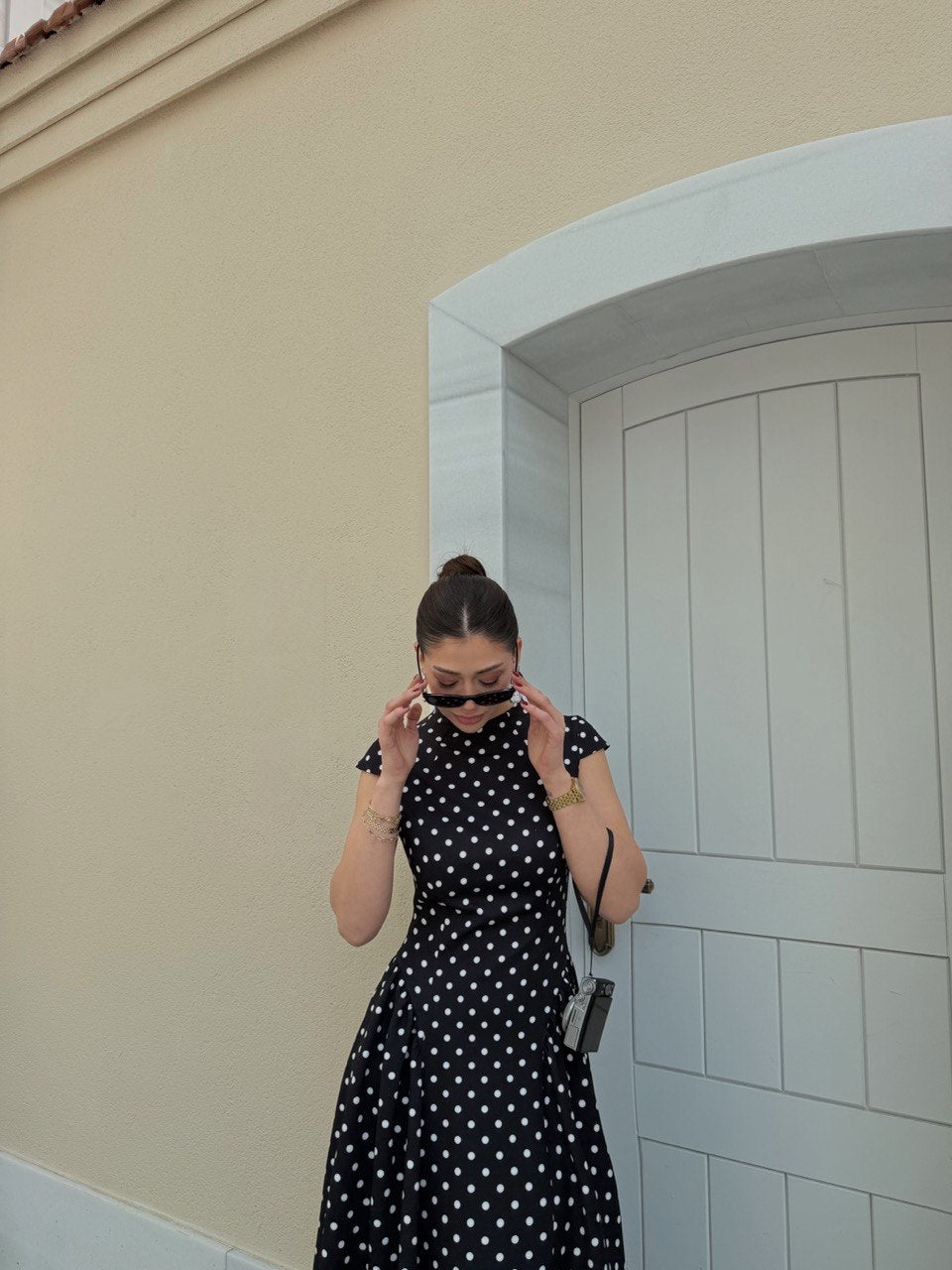BLACK POLKA DOT DRESS