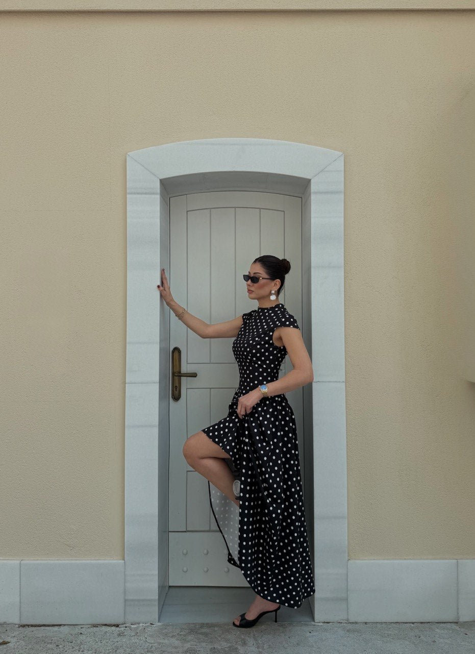 BLACK POLKA DOT DRESS
