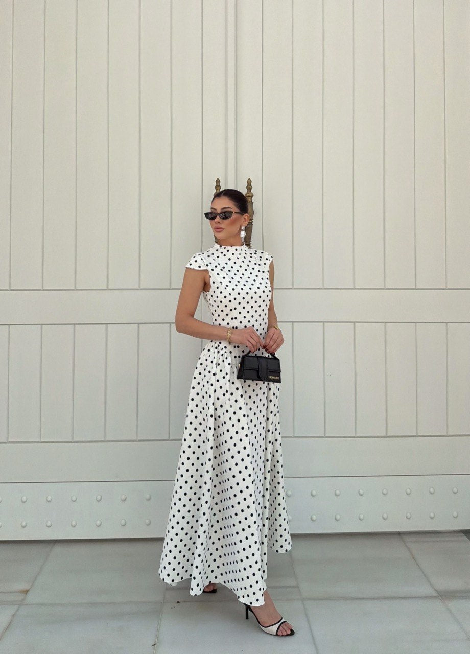 WHITE POLKA DOT DRESS