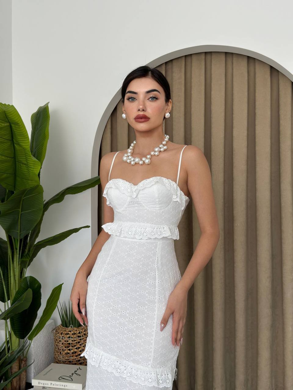 WHITE CROCHET DRESS