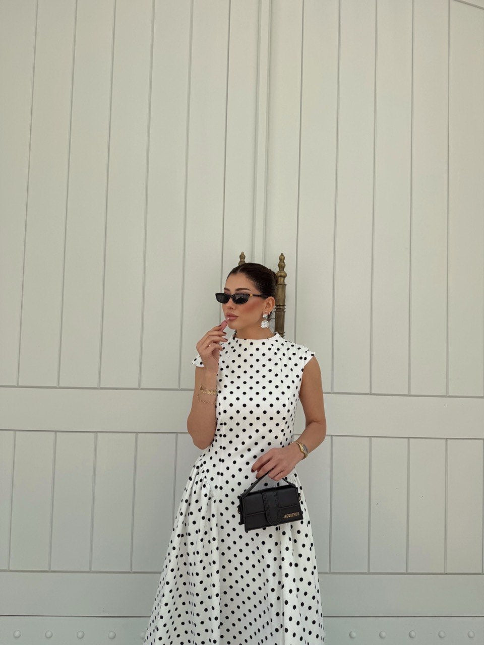 WHITE POLKA DOT DRESS