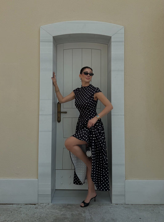 BLACK POLKA DOT DRESS