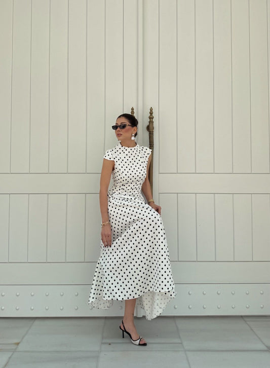 WHITE POLKA DOT DRESS