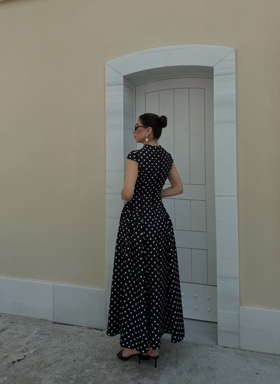 BLACK POLKA DOT DRESS